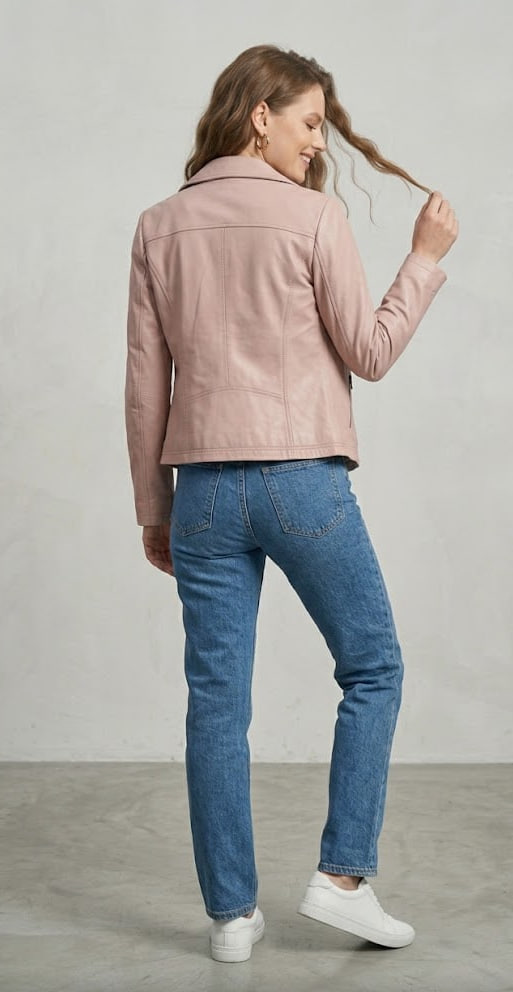 Куртка иск кожа Артикул 3У-78-0009 (розовый L)