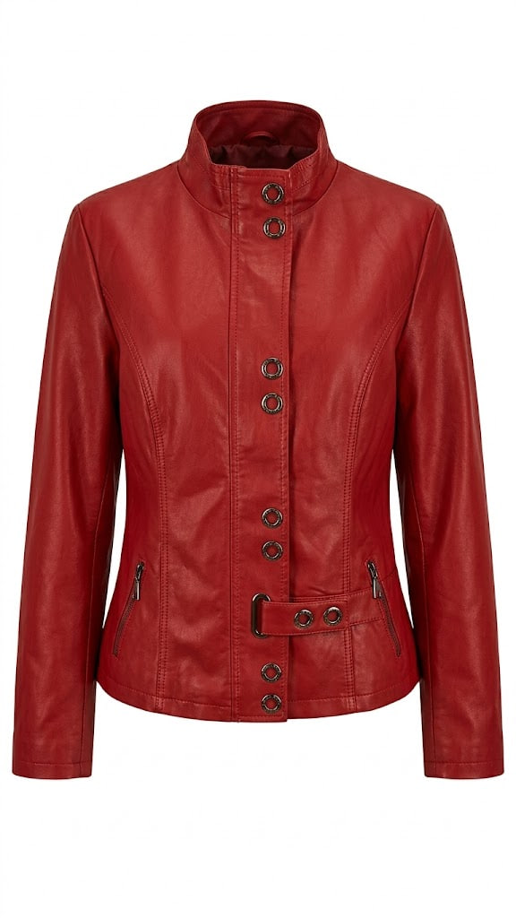 Куртка иск кожа Артикул 3У-78-3027 (красный 2XL)