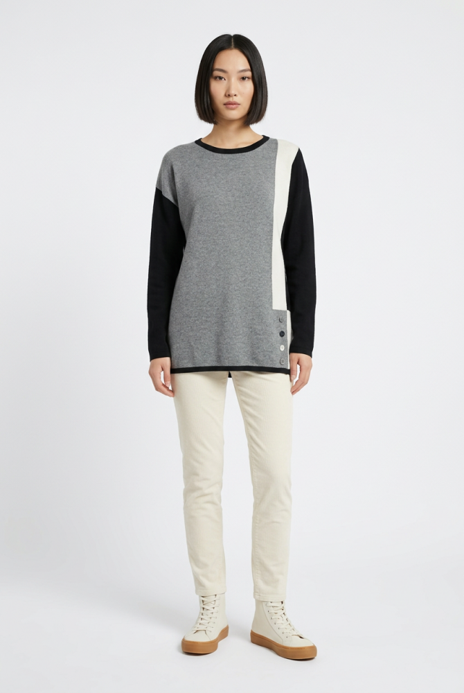 Свитер трикотажный разноцветный, Ж41-5029 (разноцветный one size)