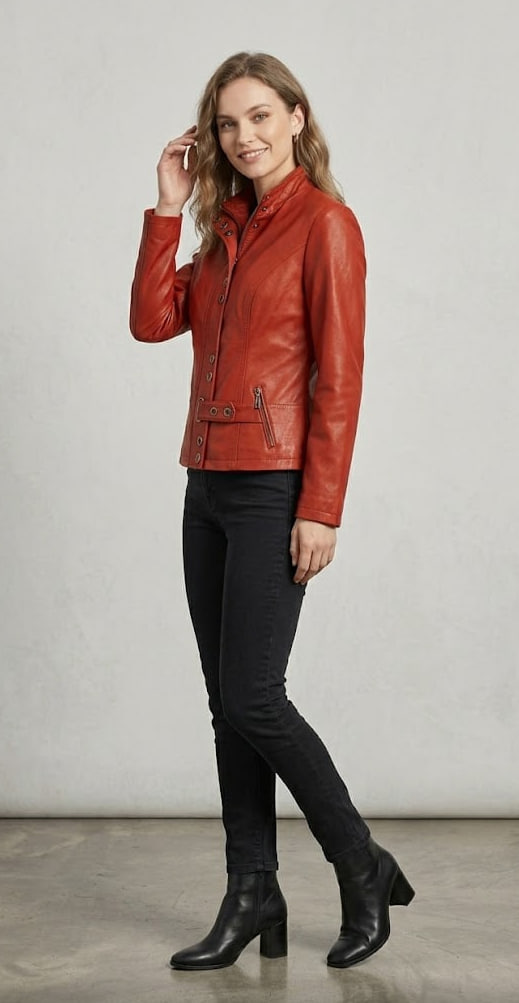 Куртка иск кожа Артикул 3У-78-3027 (красный 2XL)